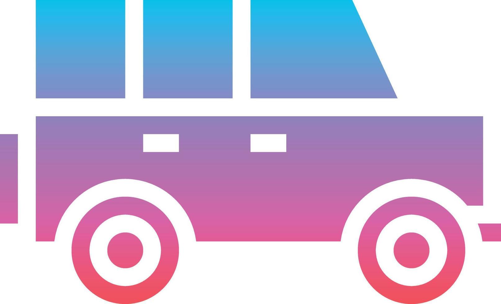 camionetta auto mezzi di trasporto - pendenza solido icona vettore