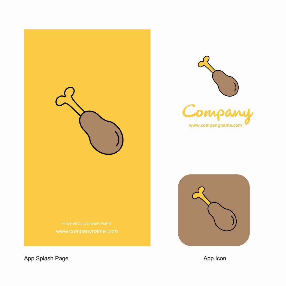 pollo lecca lecca azienda logo App icona e spruzzo pagina design creativo attività commerciale App design elementi vettore