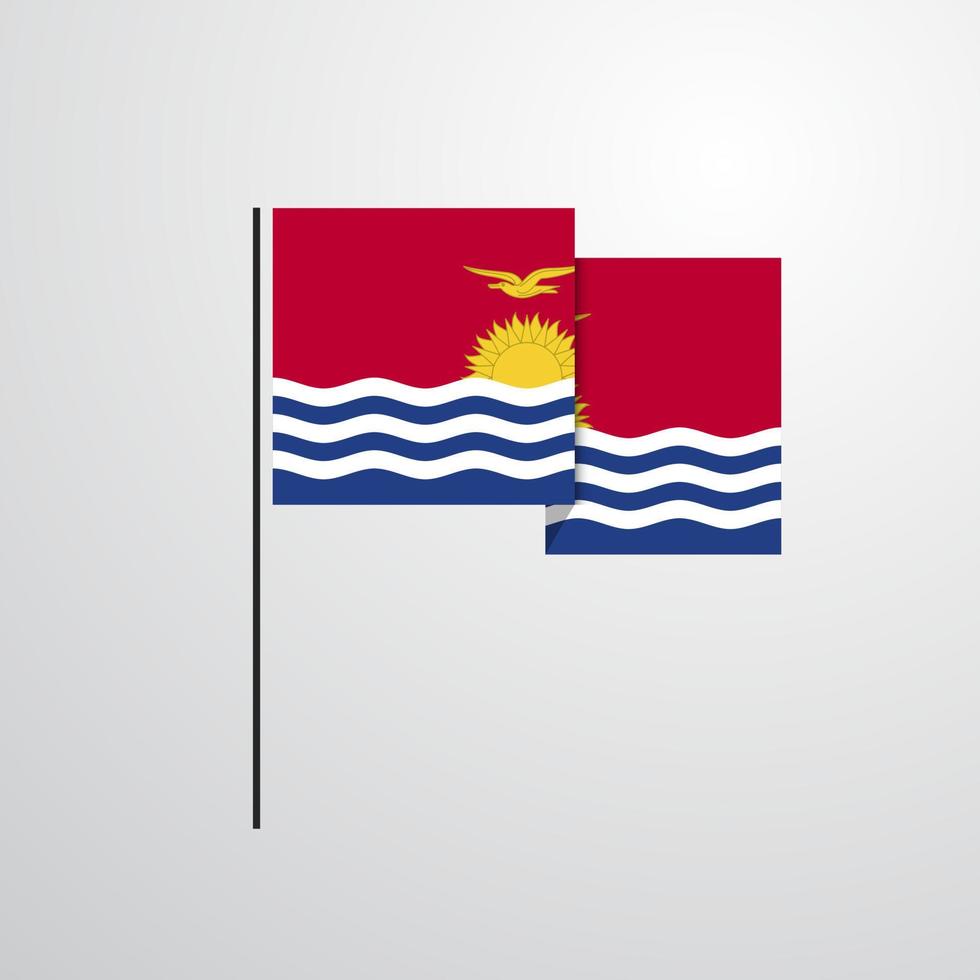 kiribati agitando bandiera design vettore