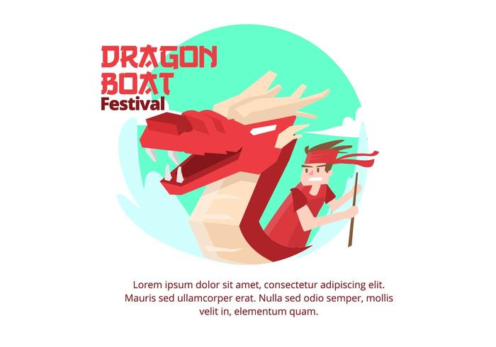 Sfondo di Dragon Boat Festival vettore