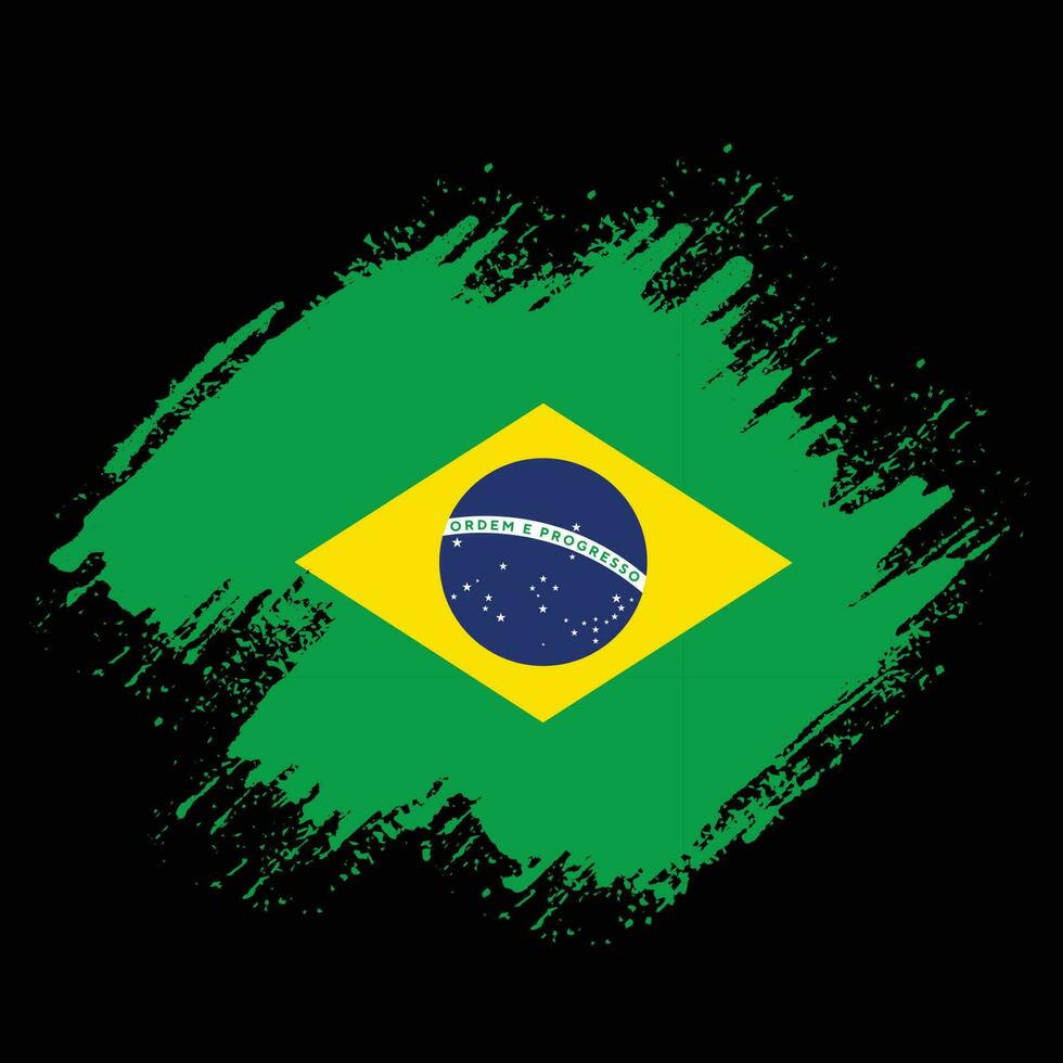 brasile afflitto grunge bandiera vettore