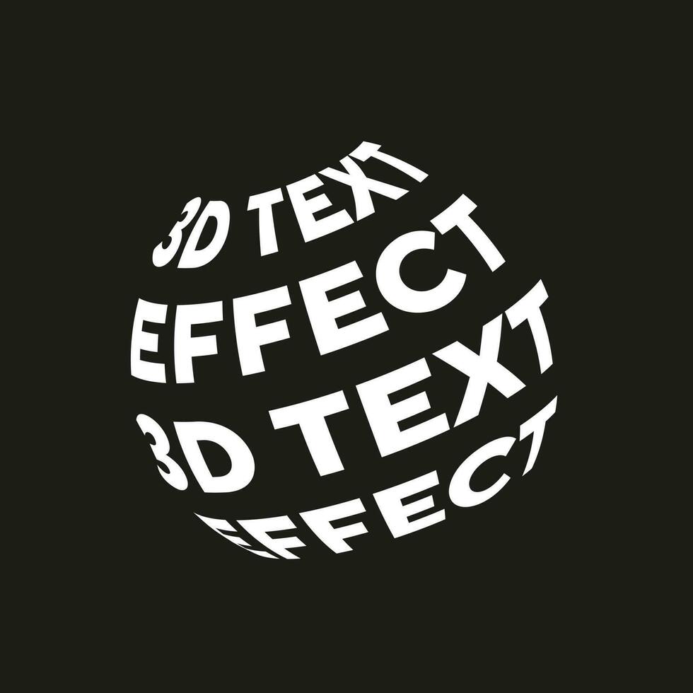 il giro 3d testo effetto nuovo tipografia design vettore