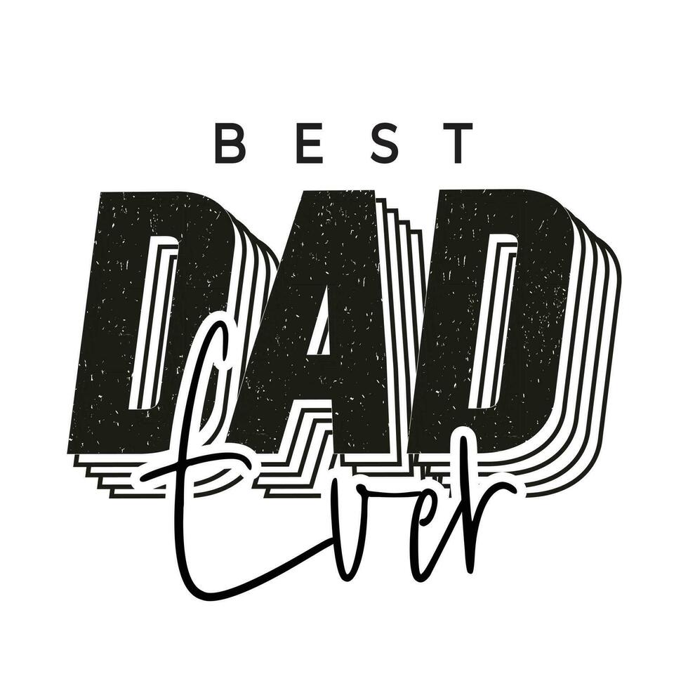 professionale unico grunge struttura migliore papà mai calligrafia tipografia maglietta design vettore