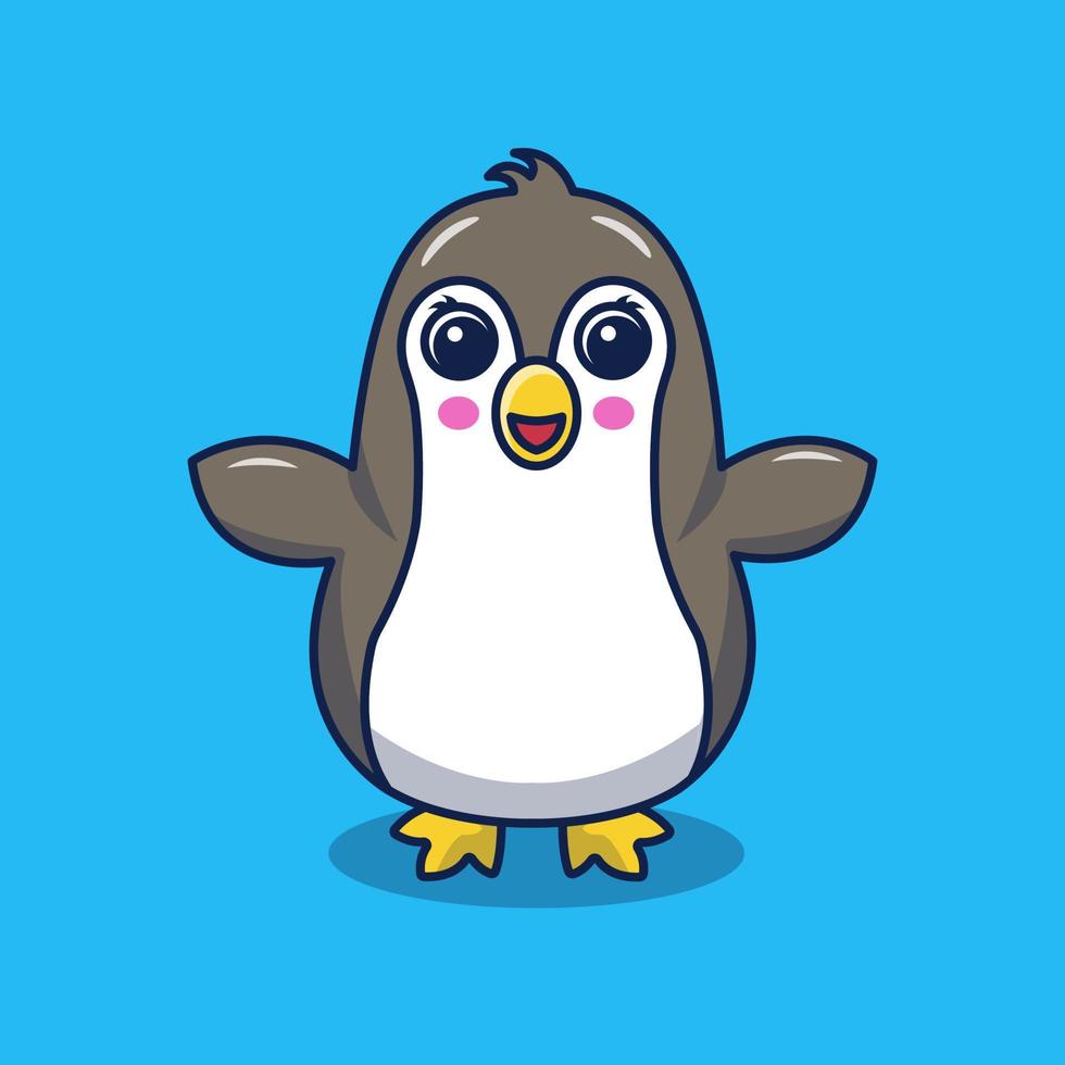 carino pinguino illustrazione. pinguino vettore nel kawaii stile