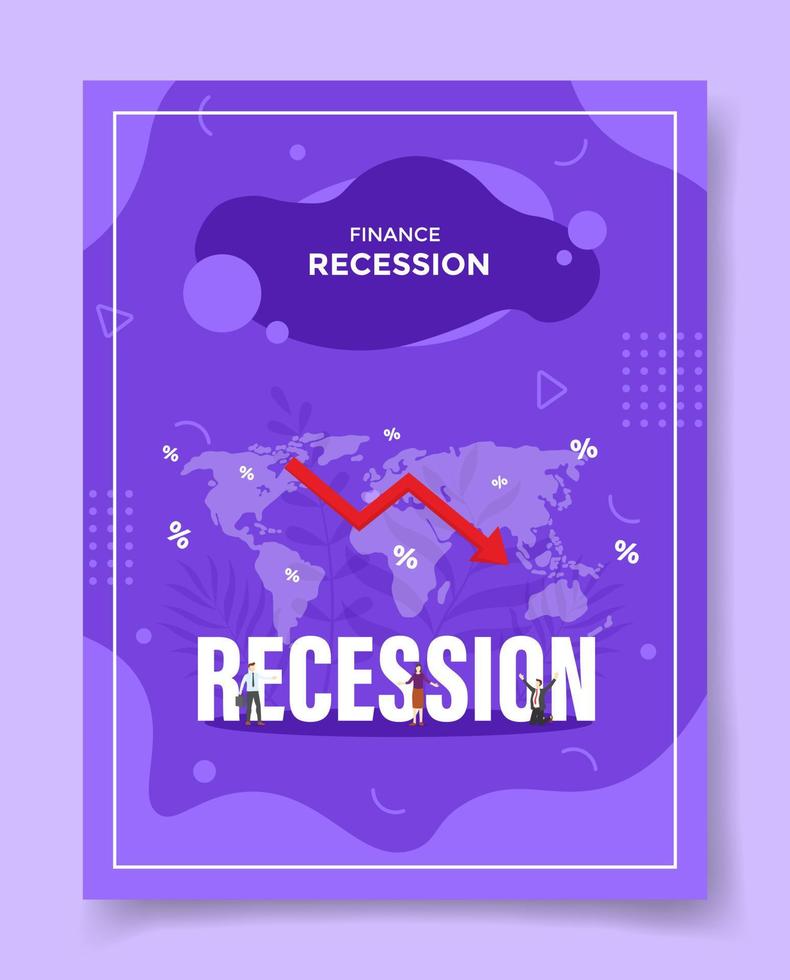 recessione finanziario nazione concetto per modello di striscioni, volantino, libri, e rivista copertina vettore