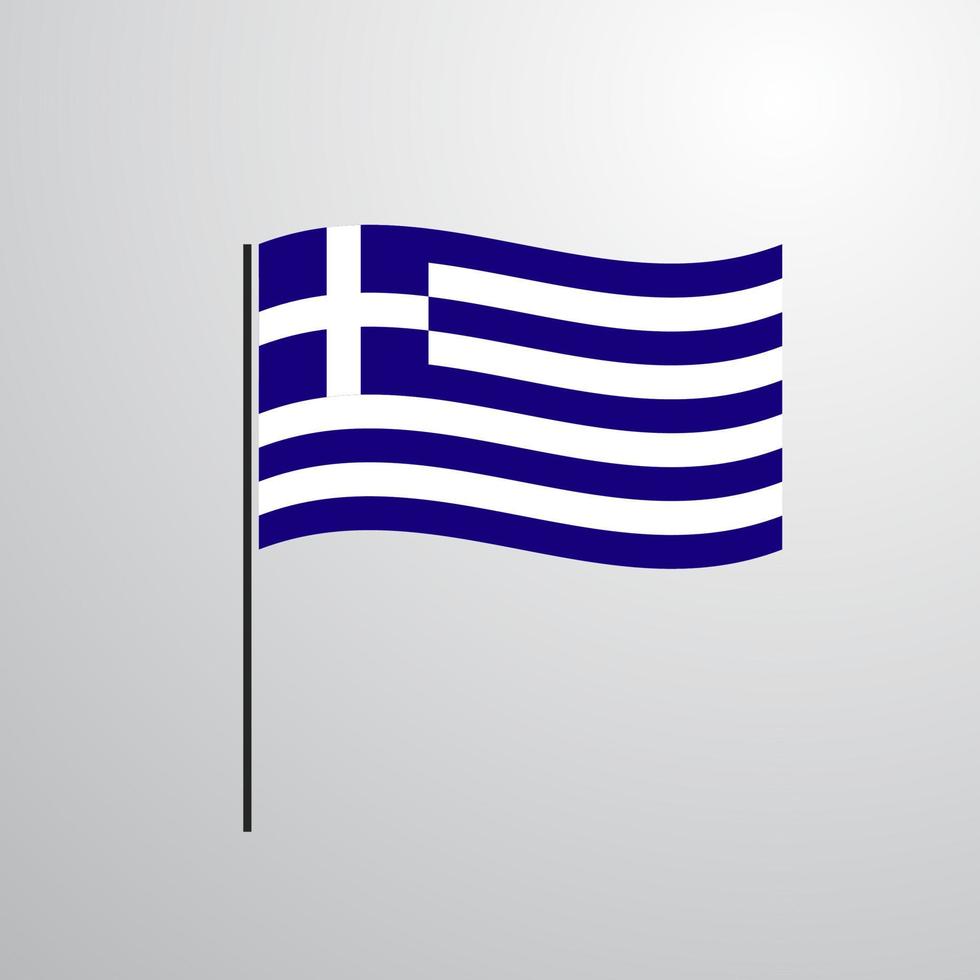 Grecia agitando bandiera vettore