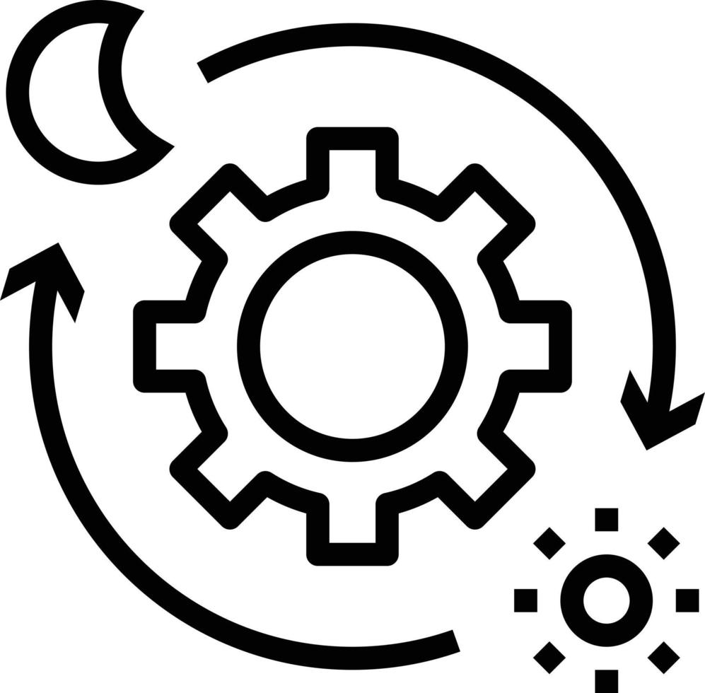 il giro il orologio supporto chiamata centro tempo e-commerce - schema icona vettore
