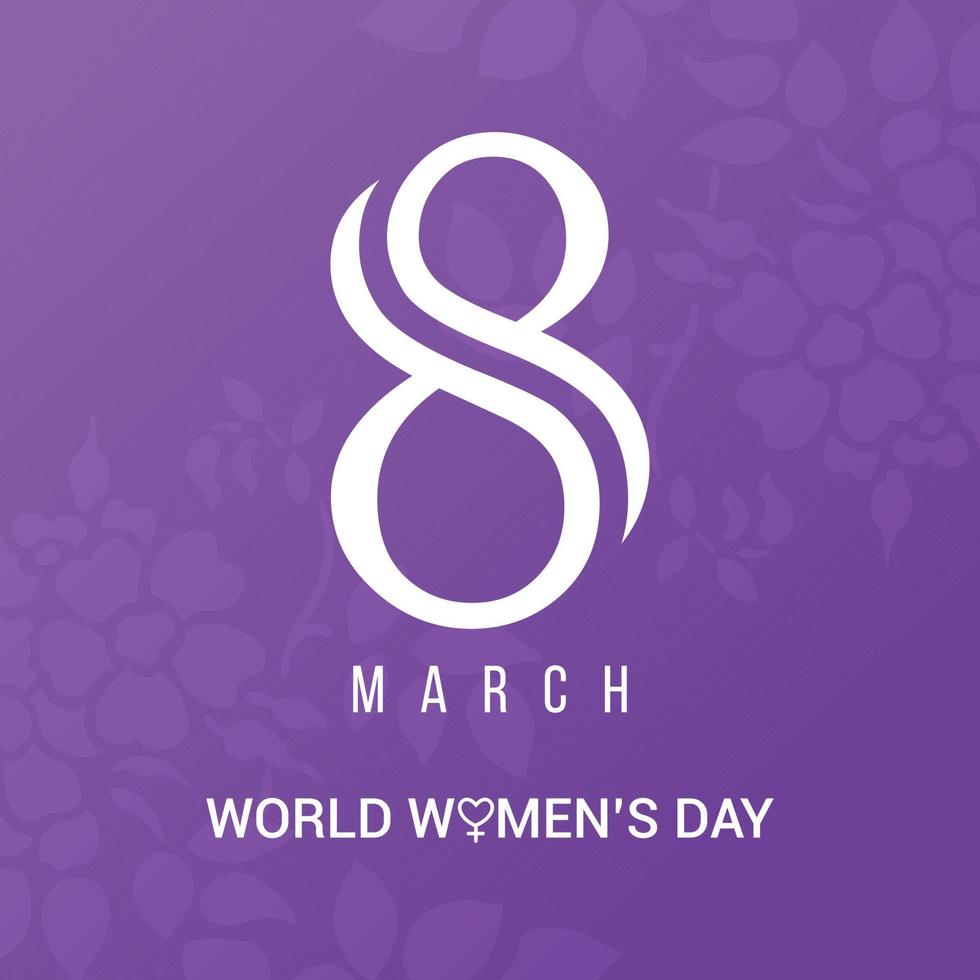 8 marzo logo vettore design con internazionale Da donna giorno sfondo