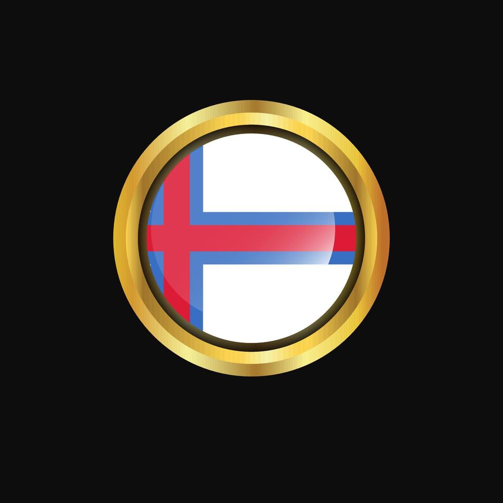 Faroe isole bandiera d'oro pulsante vettore