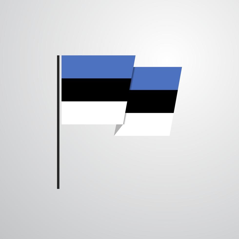 Estonia agitando bandiera design vettore