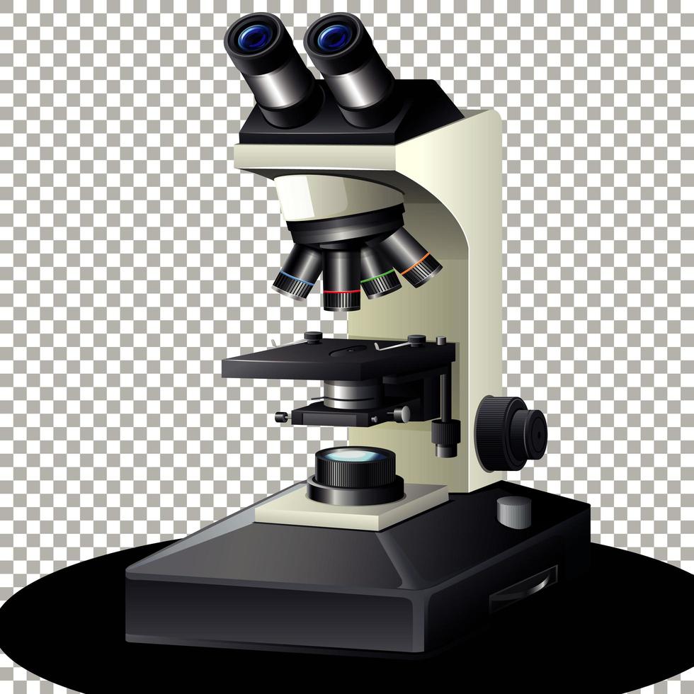 tecnologia del microscopio su sfondo trasparente vettore