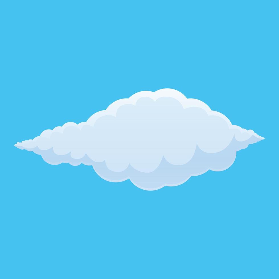 Alba nube icona, cartone animato stile vettore