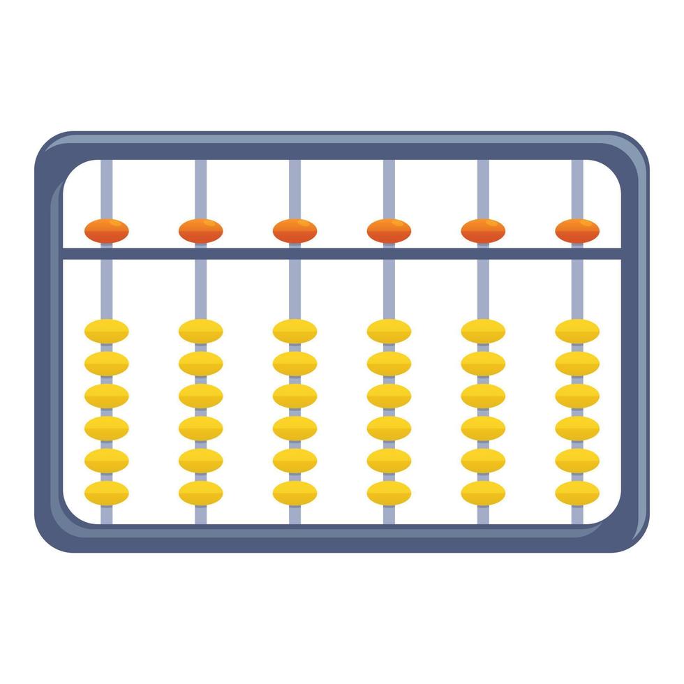 aritmetica abaco icona, cartone animato stile vettore