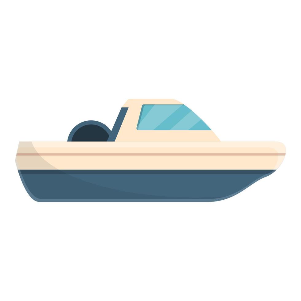 marino pesca barca icona, cartone animato stile vettore