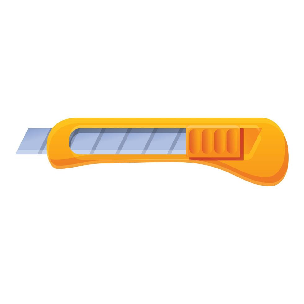 falegname Stazionario coltello icona, cartone animato stile vettore