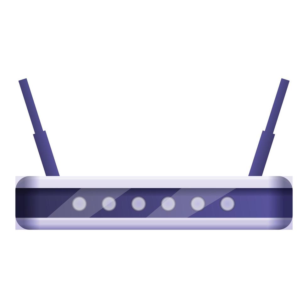 Wi-Fi modem ragnatela icona, cartone animato stile vettore