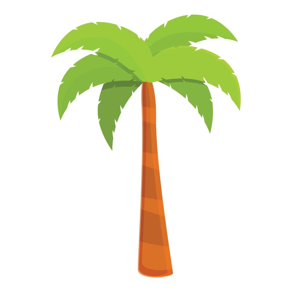 Noce di cocco palma icona, cartone animato stile vettore
