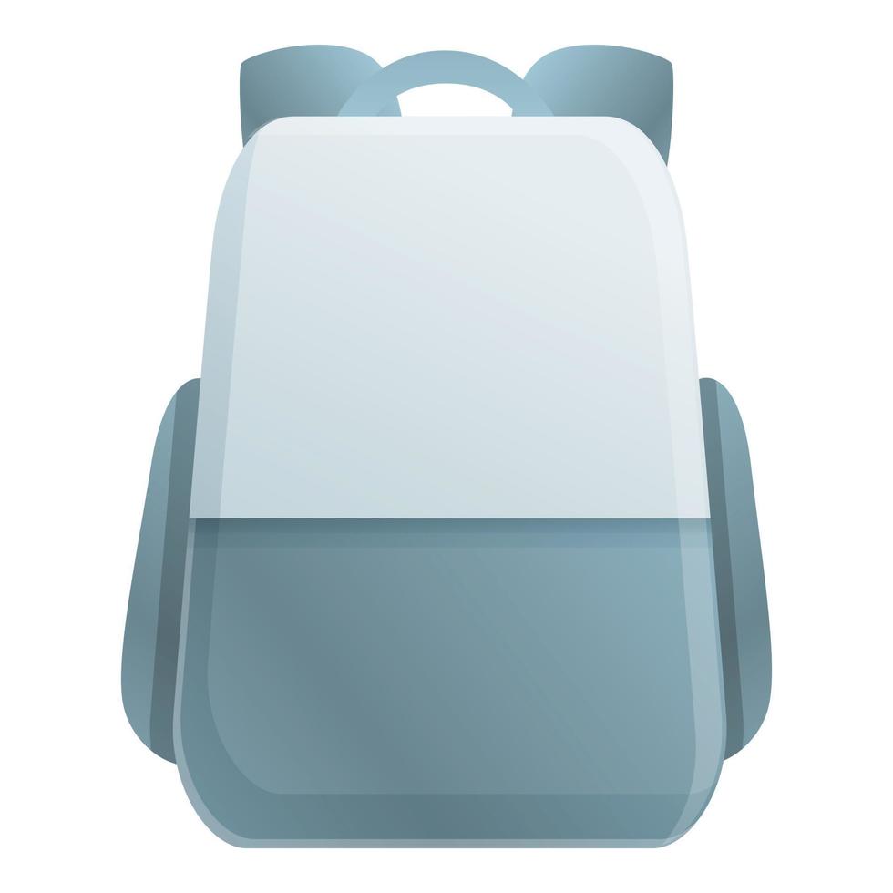 il computer portatile zaino icona, cartone animato stile vettore