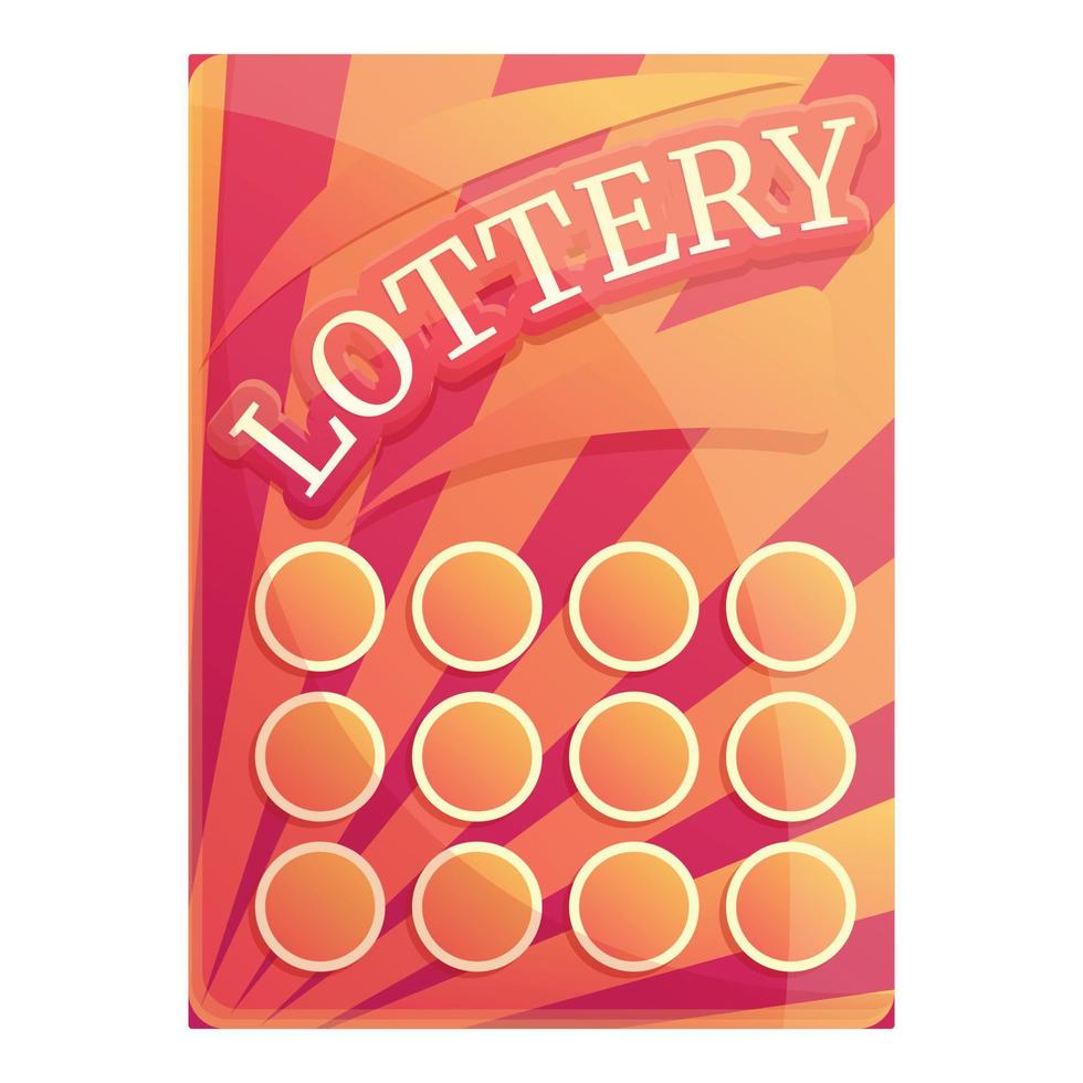 premio lotteria icona, cartone animato stile vettore