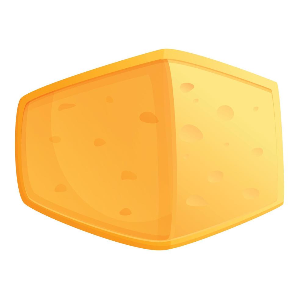 fresco formaggio icona, cartone animato stile vettore