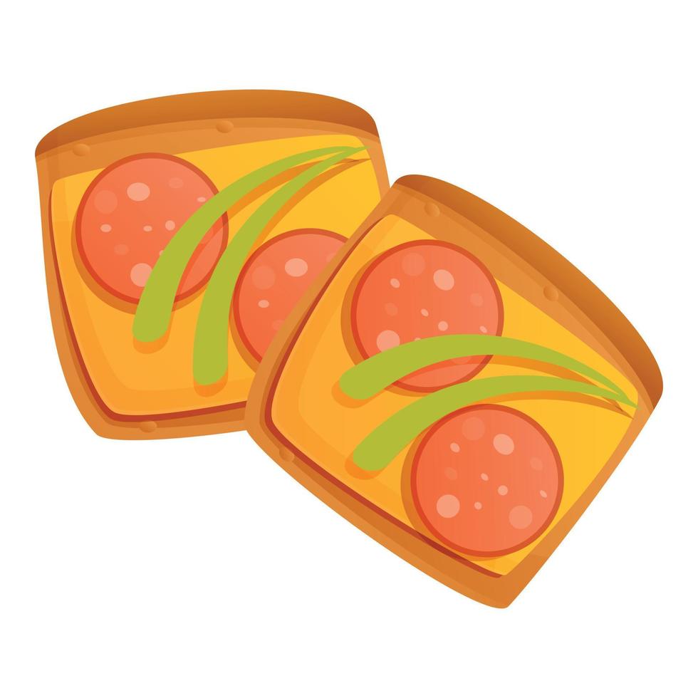 mattina russo Sandwich icona, cartone animato stile vettore