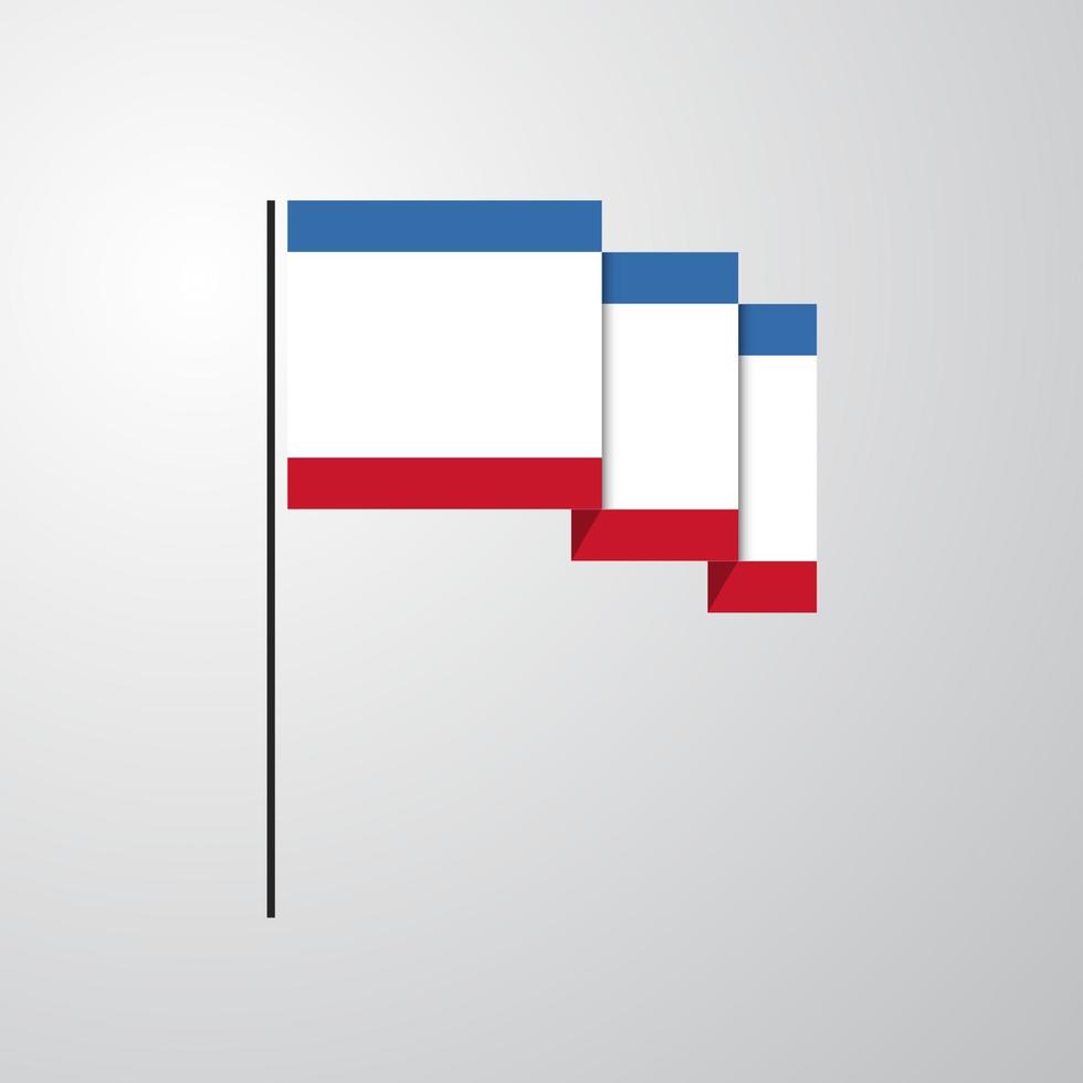 Crimea agitando bandiera creativo sfondo vettore