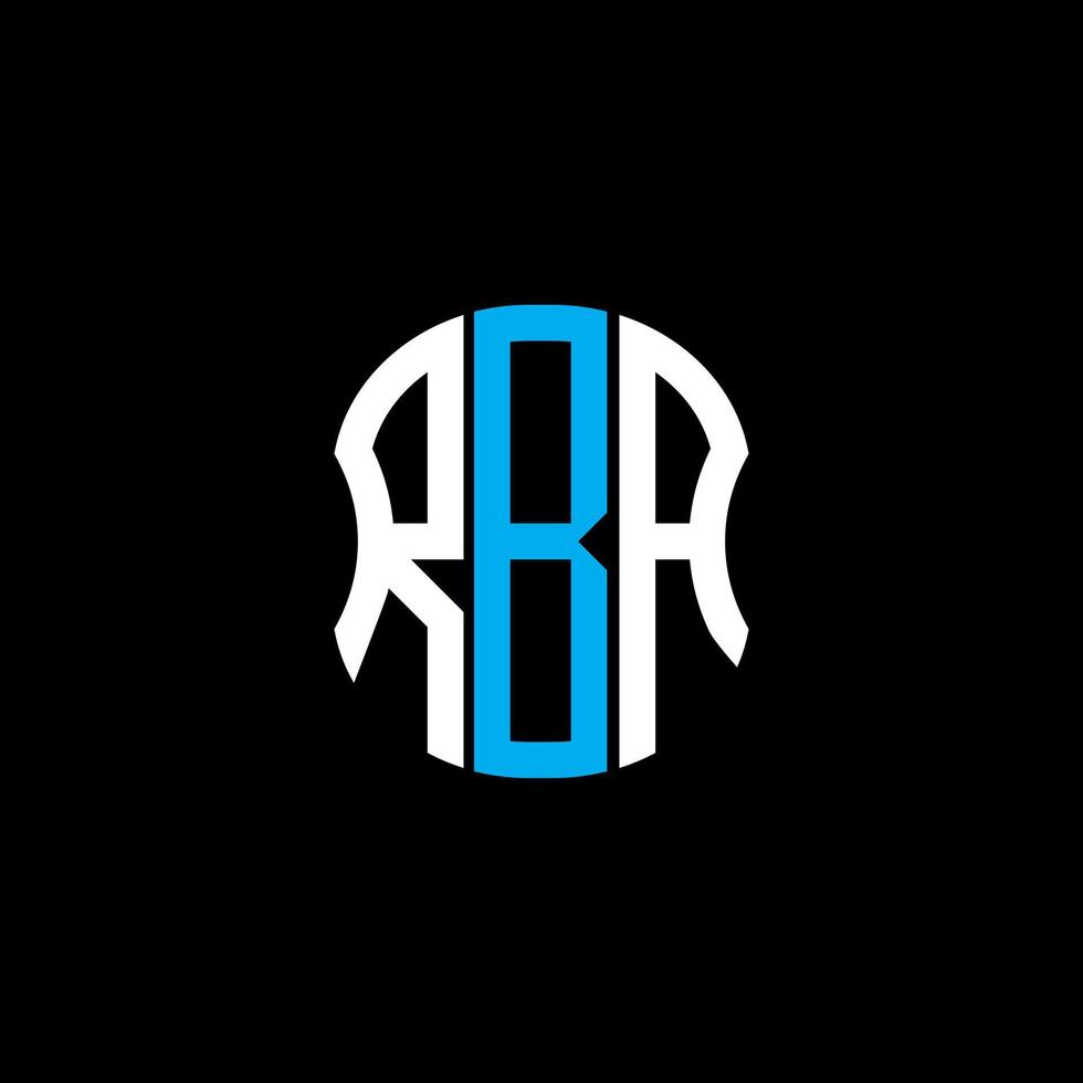 rba lettera logo astratto creativo design. rba unico design vettore