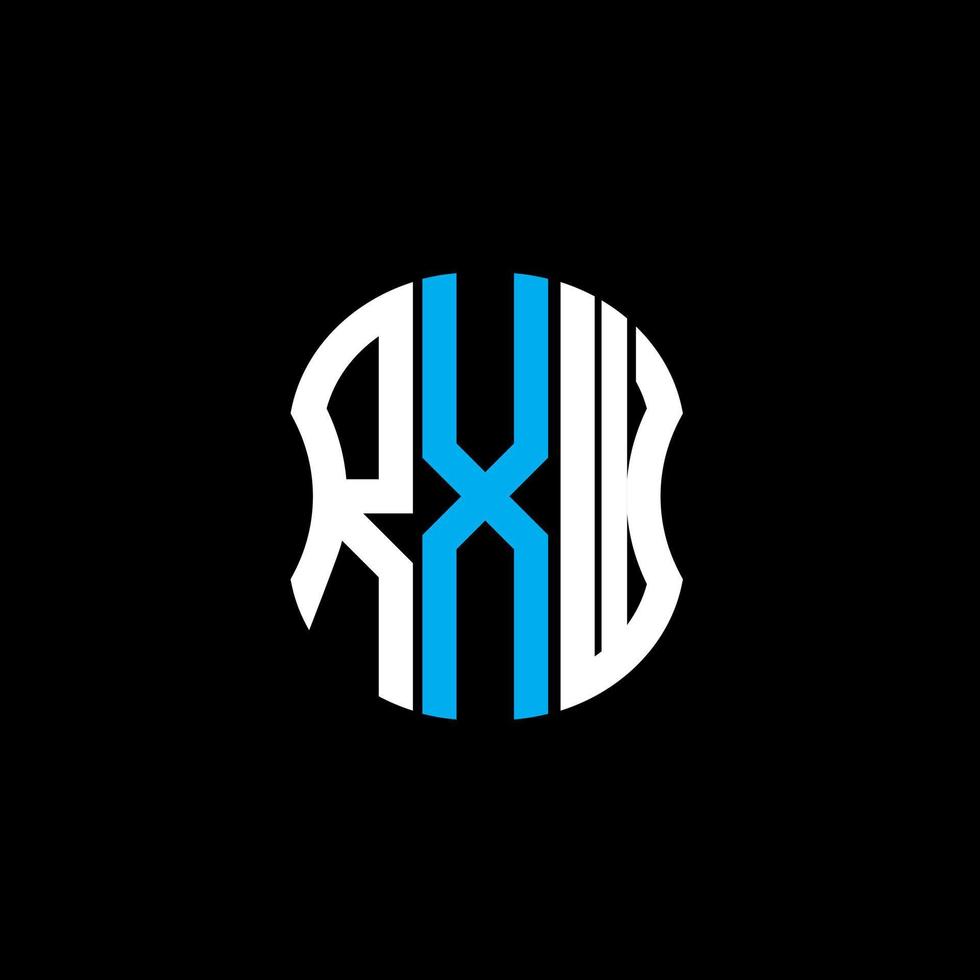 rxw lettera logo astratto creativo design. rxw unico design vettore