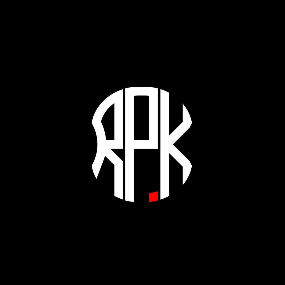 rpk lettera logo astratto creativo design. rpk unico design vettore