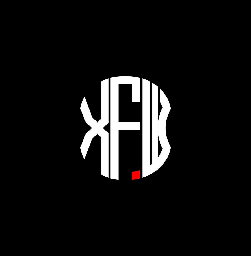 xfw lettera logo astratto creativo design. xfw unico design vettore