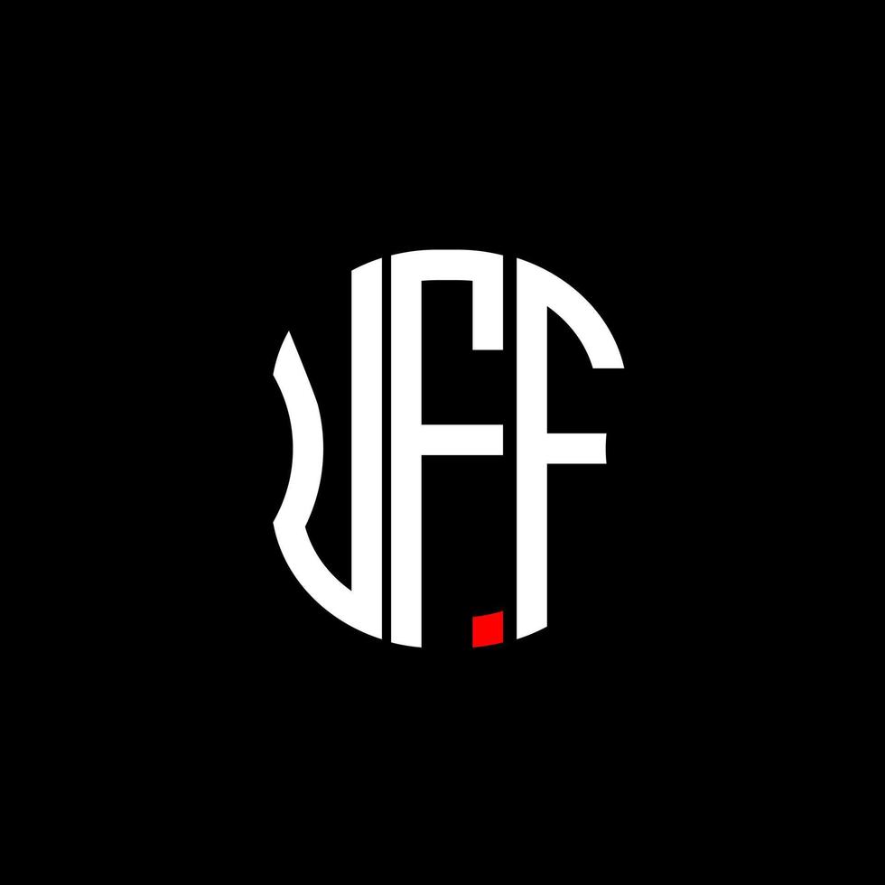 uff lettera logo astratto creativo design. uff unico design vettore