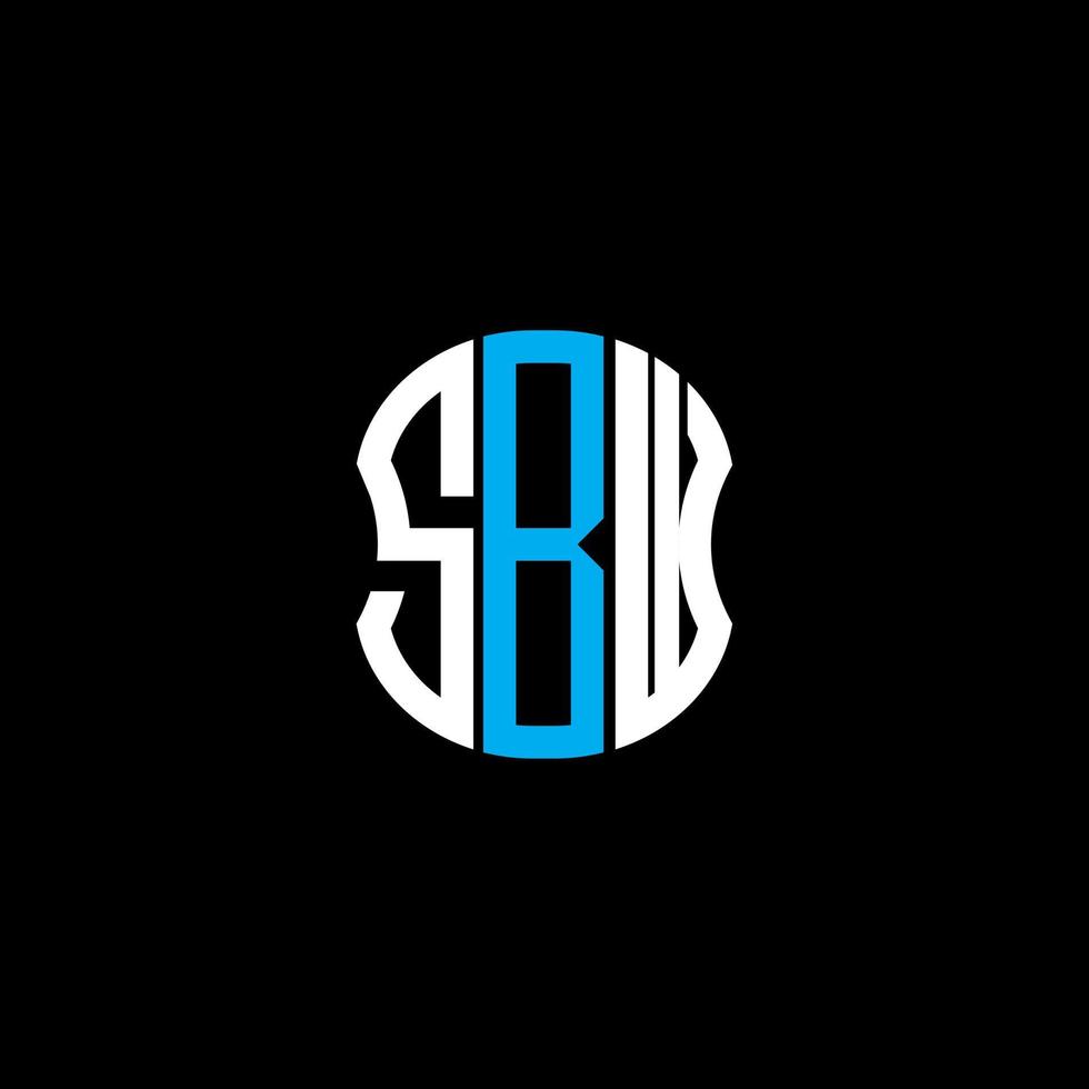 sbw lettera logo astratto creativo design. sbw unico design vettore