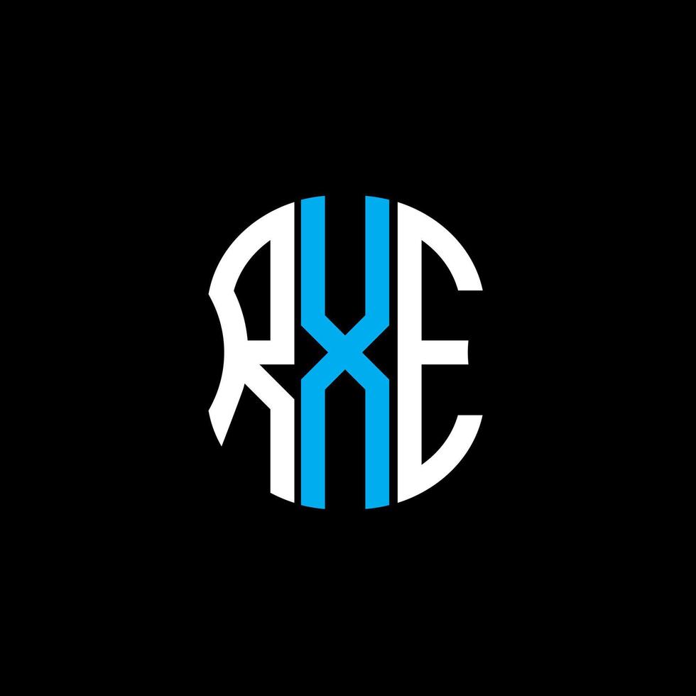 rxe lettera logo astratto creativo design. rxe unico design vettore