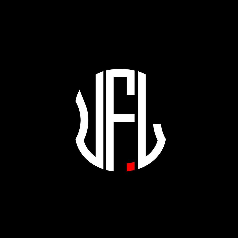 ufl lettera logo astratto creativo design. ufl unico design vettore