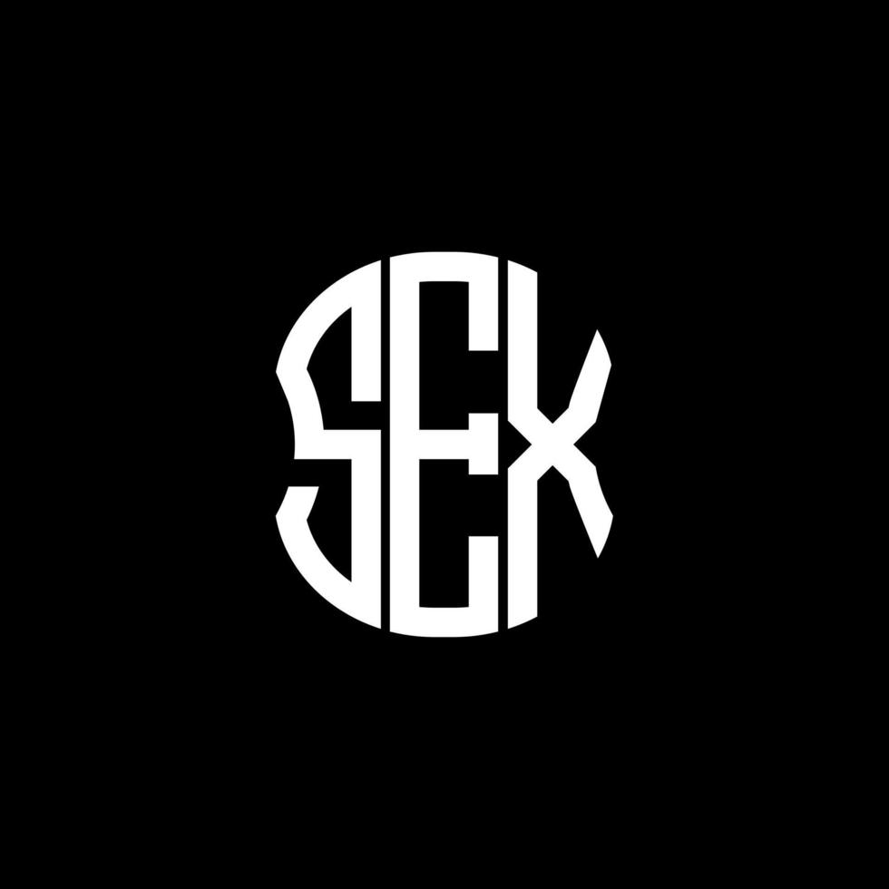 sesso lettera logo astratto creativo design. sesso unico design vettore