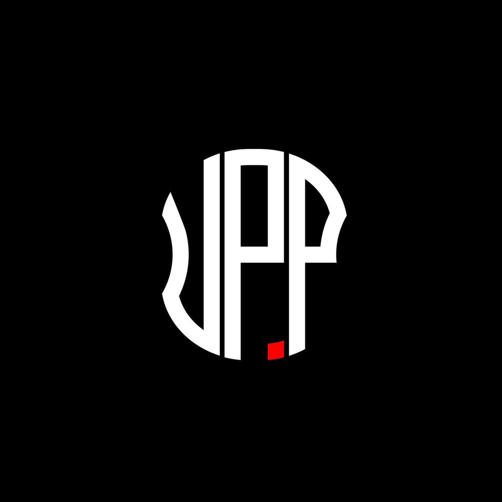 uPP lettera logo astratto creativo design. uPP unico design vettore