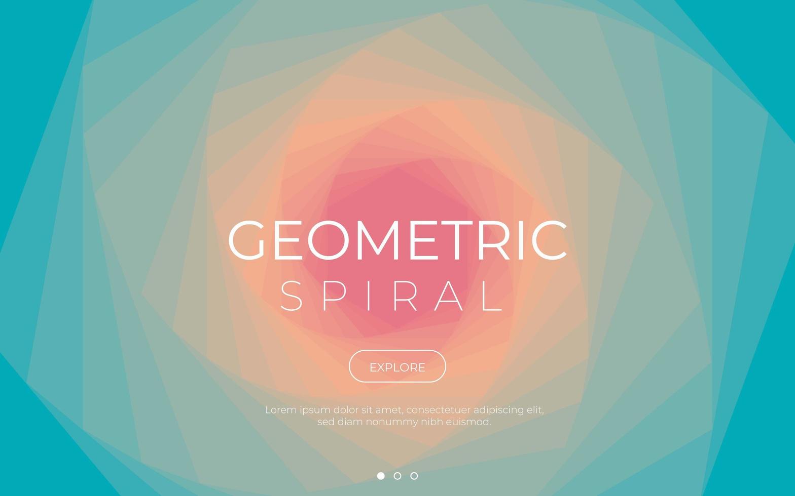 sfondo colorato spirale geometrica vettore