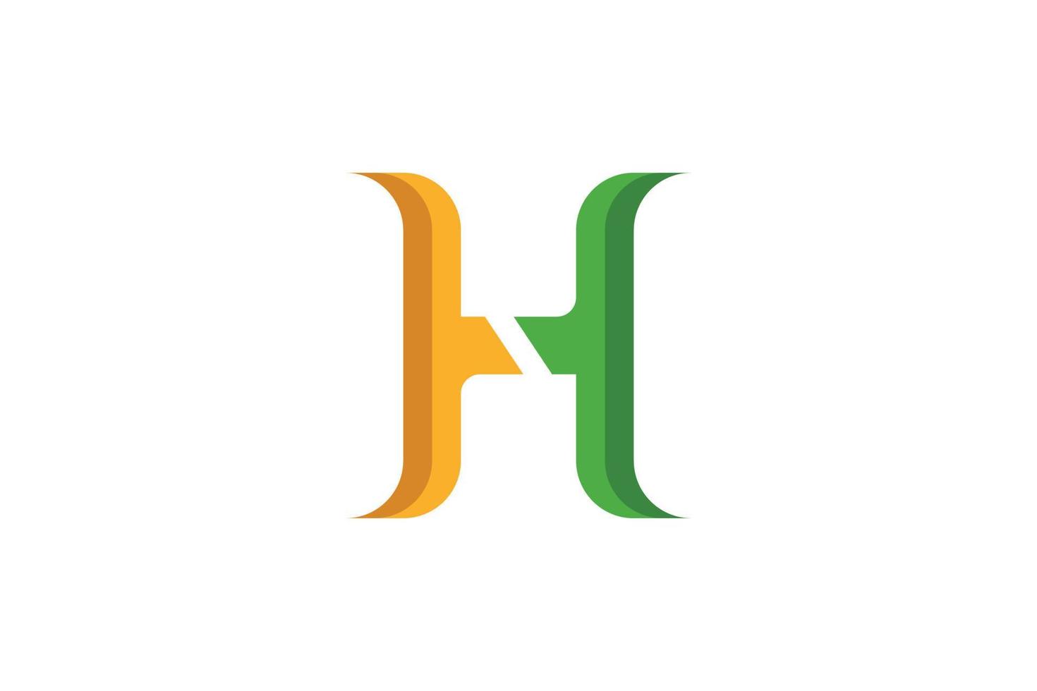 colorato lettera h logo vettore