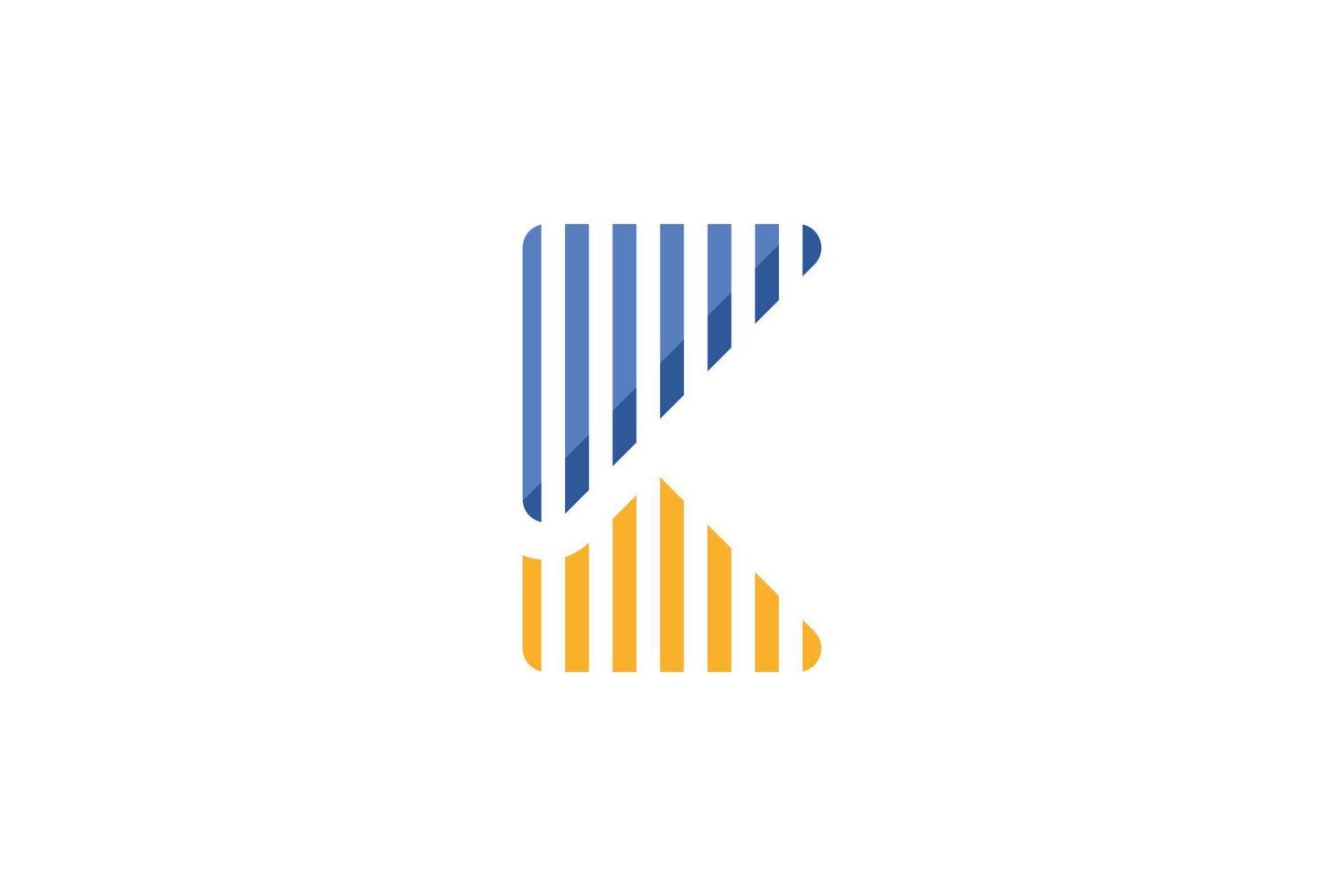 K lettera colorato logo vettore