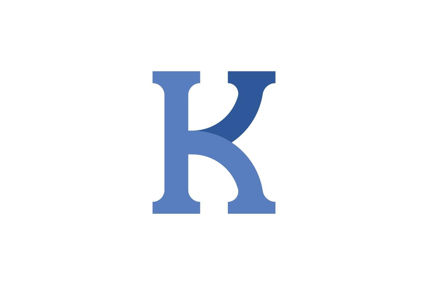 K lettera colorato logo vettore