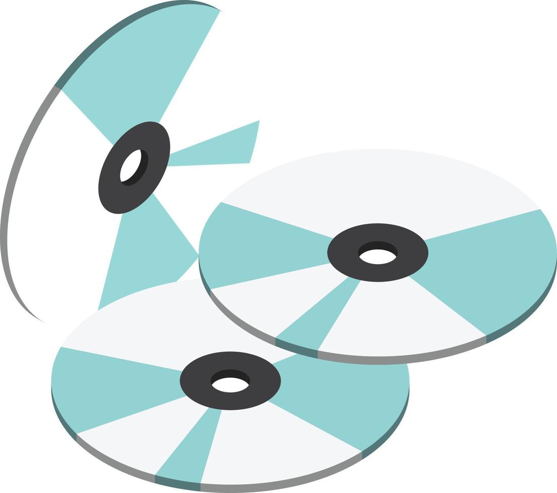 Conservazione CD illustrazione nel 3d isometrico stile vettore