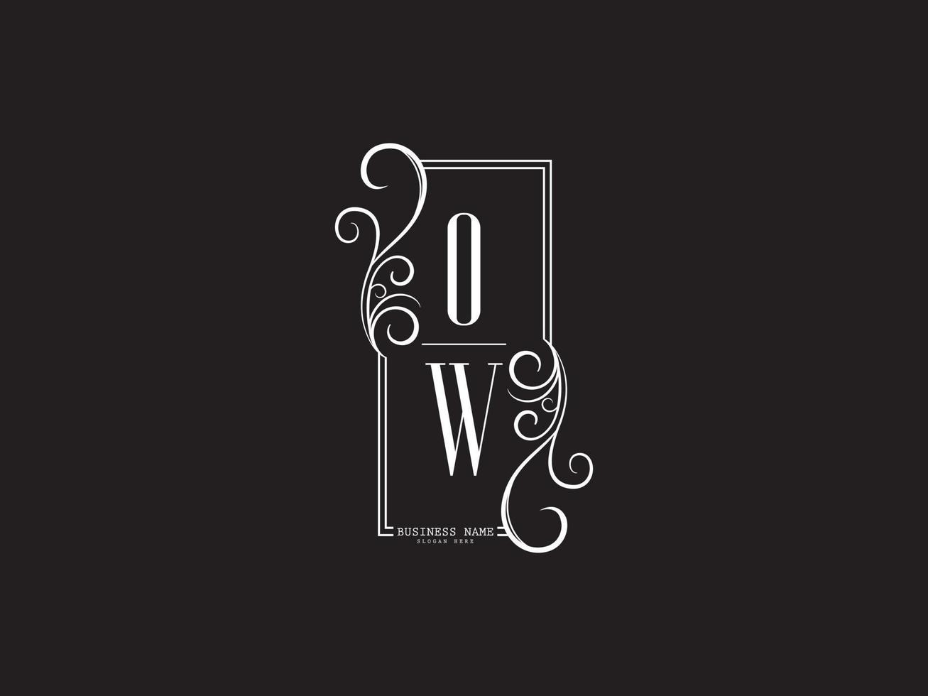 lusso ow wo o w logo lettera vettore arte