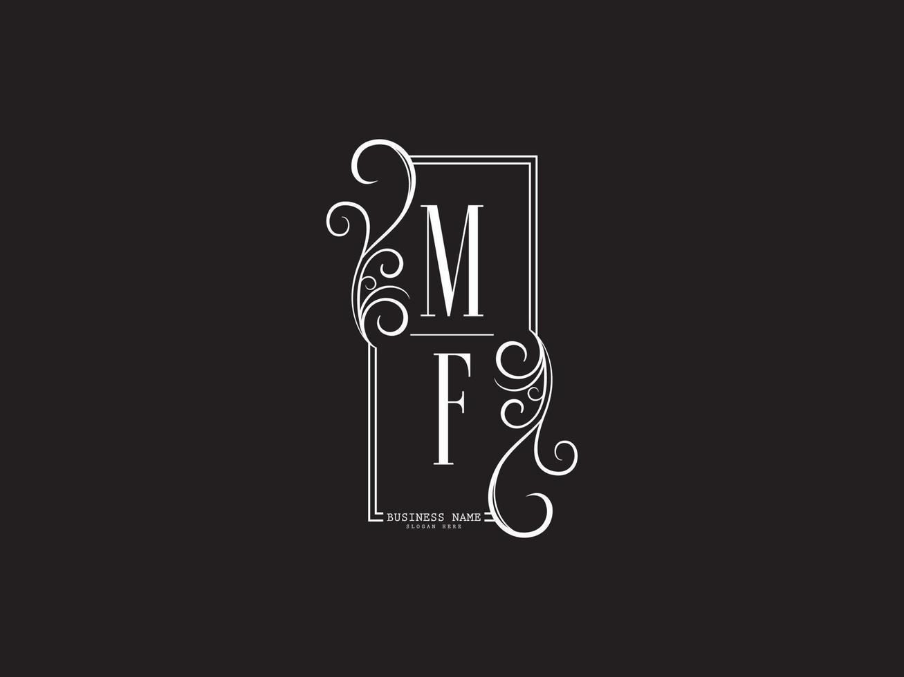 moderno mf logo icona, iniziali mf fm lusso logo lettera design vettore