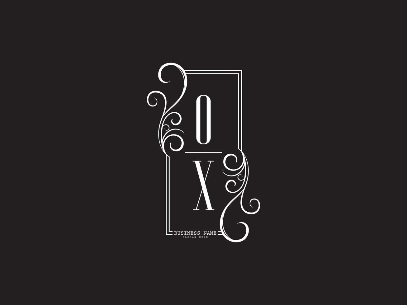 lusso bue xo o X logo lettera vettore arte