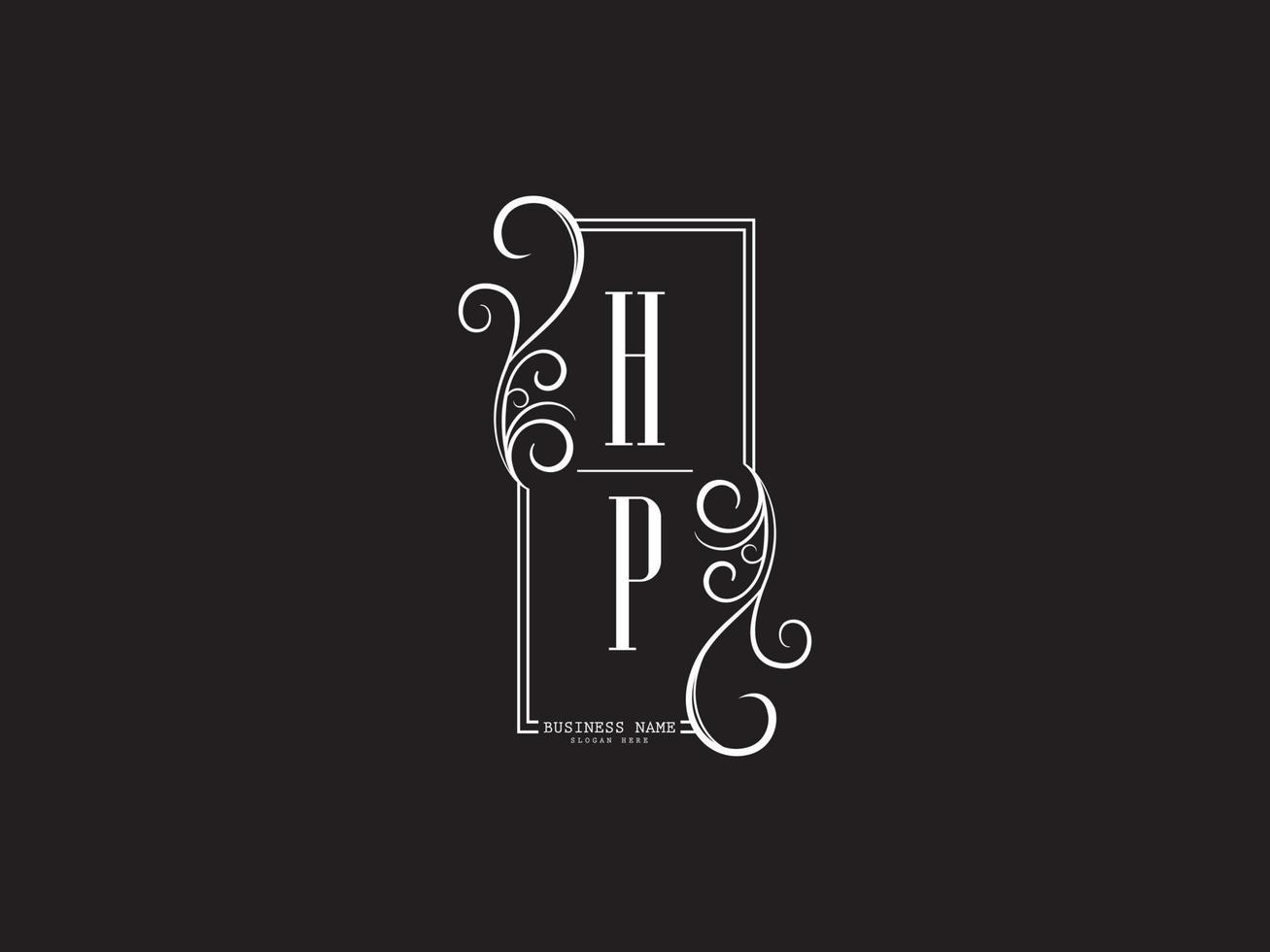 minimalista hp ph lusso logo lettera vettore Immagine design