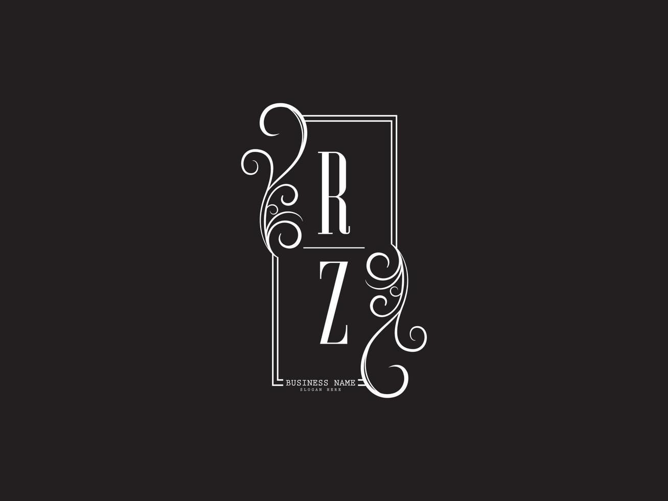 monogramma rz r z lusso logo lettera vettore icona design