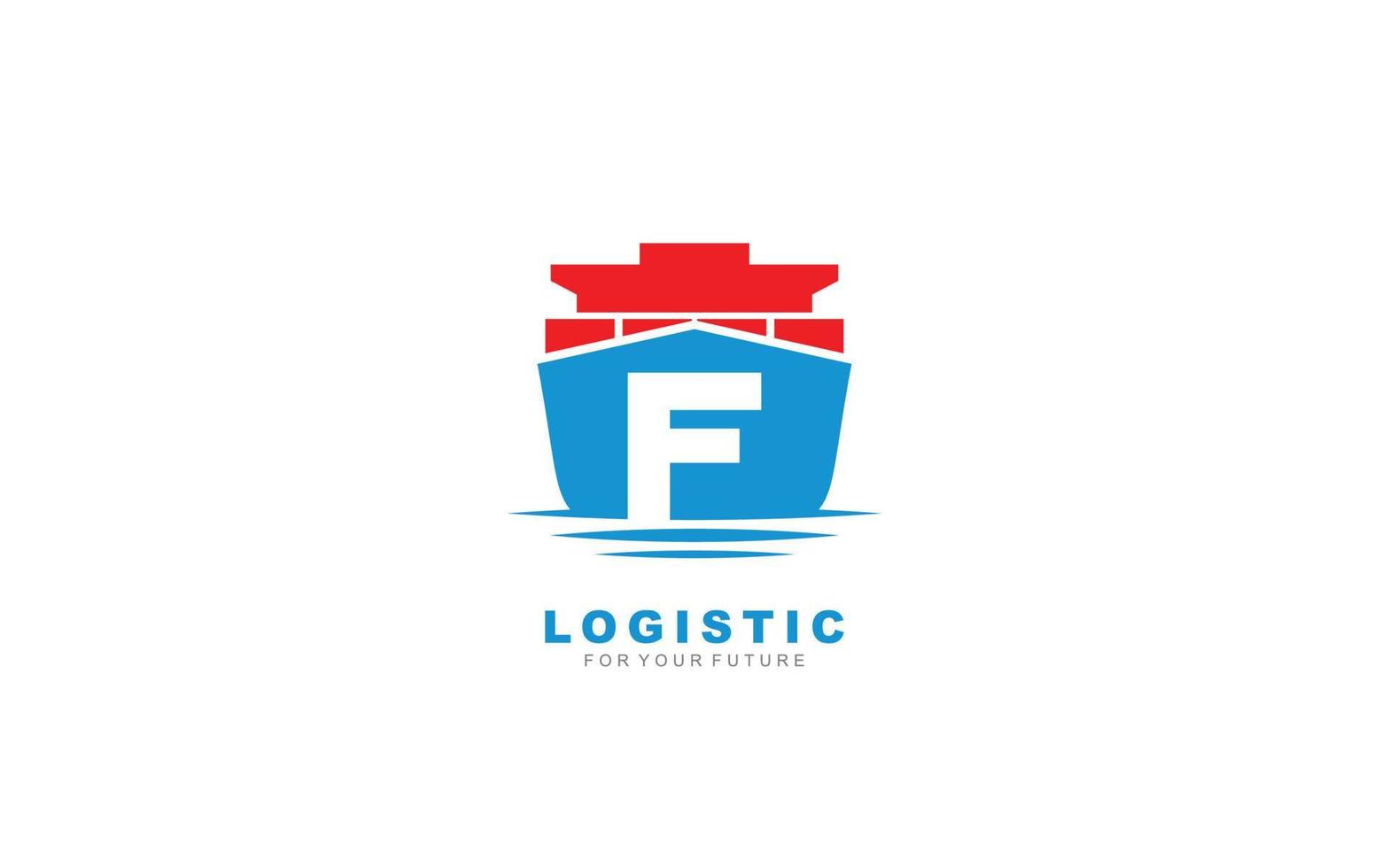 f logo logistica per il branding azienda. spedizione modello vettore illustrazione per il tuo marca.