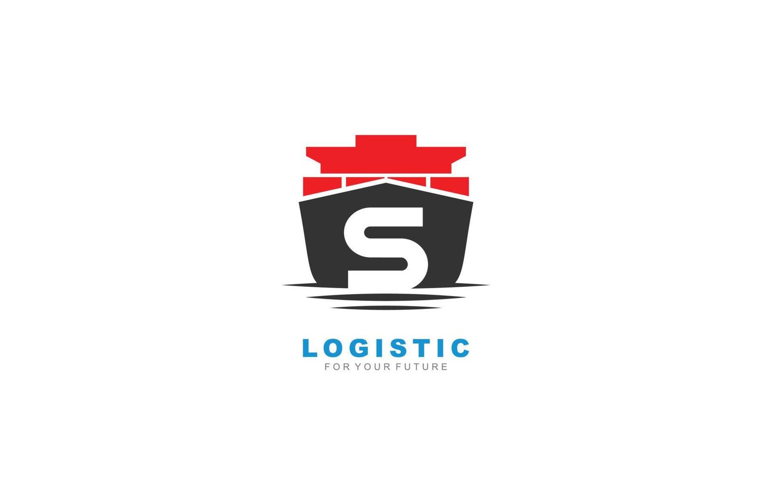 S logo logistica per il branding azienda. spedizione modello vettore illustrazione per il tuo marca.