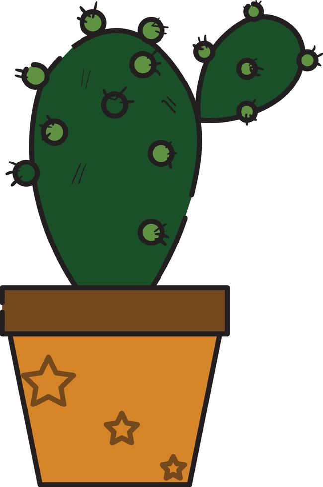 carino cartone animato cactus vettore