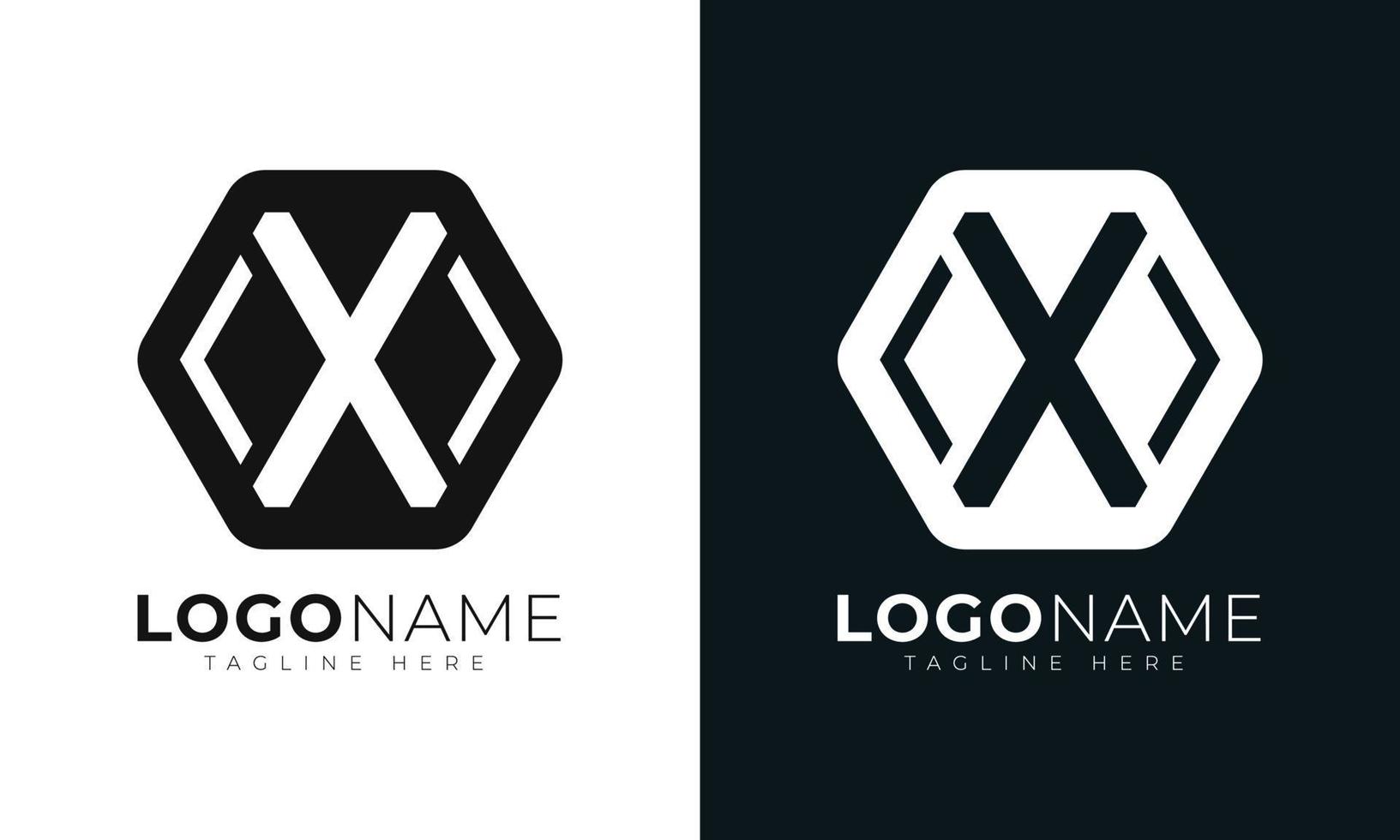 iniziale lettera X logo vettore design modello. con esagonale forma. poligonale stile.